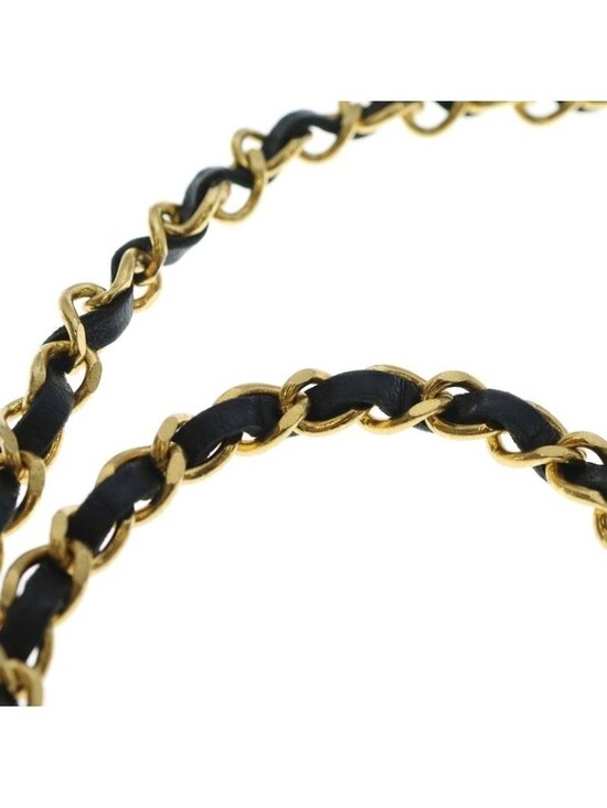 Chanel Quilted CC Logo Chain Belt Black Gold